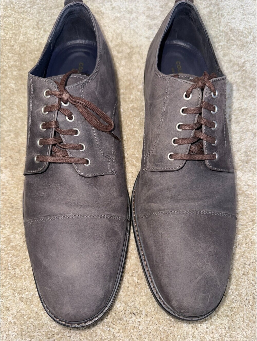 Cole Haan Grand OS Men's Leather Dress Shoe 11.5 Gray